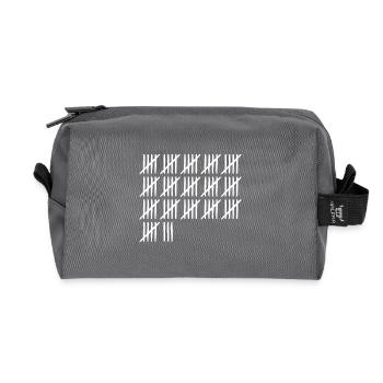 83 birthday tally sheet 83 years old - Recycled Toiletry Zip Bag - anthracite - Front