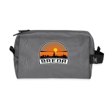 Breda Pays-Bas Skyline Vintage Sunset Voyage Donc - Trousse de toilette en tissu recyclé - anthracite - Devant