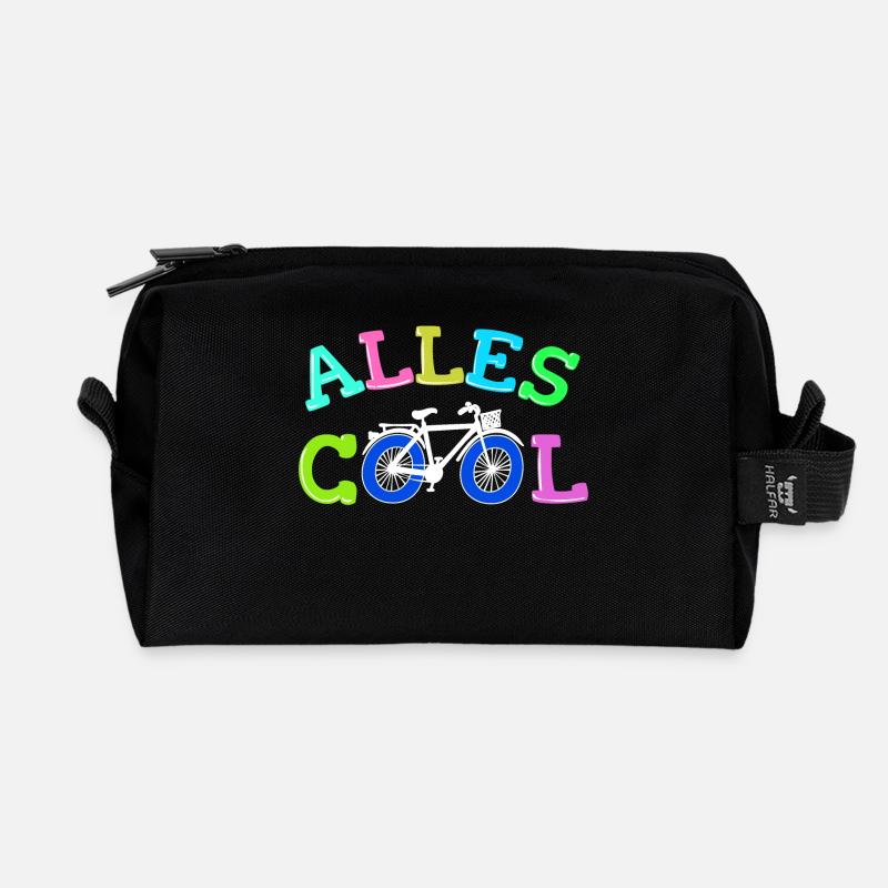 Fahrrad Biker Statement - Recycelte Kulturtasche - Schwarz