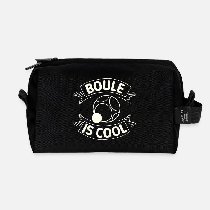 Boule is cool Spiel Petanque Boules Boulekugel - Recycelte Kulturtasche - Schwarz