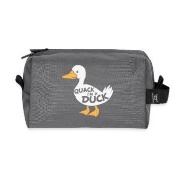 Quack I'm A Duck Lazy Halloween Kostüm - Recycelte Kulturtasche - Anthrazit - Vorne