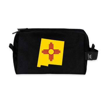 New Mexico USA Staat New Mexico Flagge Karte - Recycelte Kulturtasche - Schwarz - Vorne
