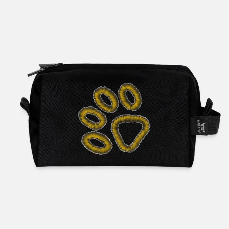 goldene Tiger Pfote - Recycelte Kulturtasche - Schwarz