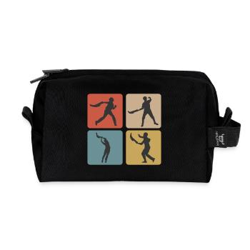 Design sportif Jai Alai - Trousse de toilette en tissu recyclé - noir - Devant