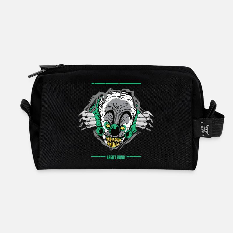 Clown - Recycelte Kulturtasche - Schwarz