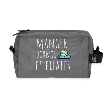 manger dormir pilates - Trousse de toilette en tissu recyclé - anthracite - Devant