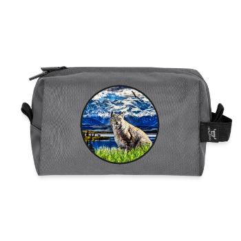 Lynx Wildcat Freedom - Recycled Toiletry Zip Bag - anthracite - Front