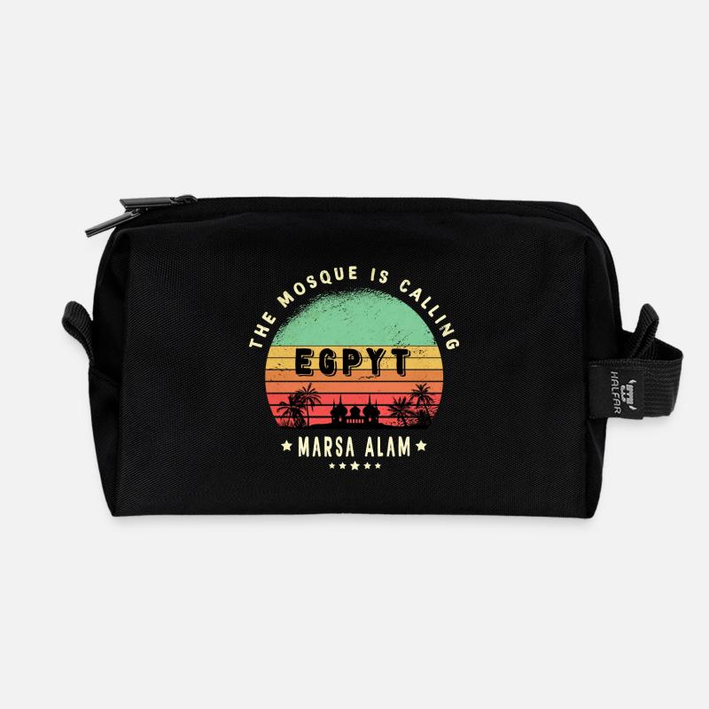 Marsa Alam Ägypten Moschee Design - Recycelte Kulturtasche - Schwarz