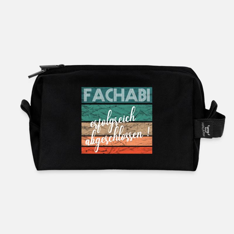Fachabitur Fachabi Schulabschluss Geschenk - Recycelte Kulturtasche - Schwarz