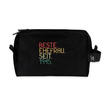 Beste Ehefrau Seit 1945 - Jahrestag Geschenk - Recycelte Kulturtasche - Schwarz - Vorne