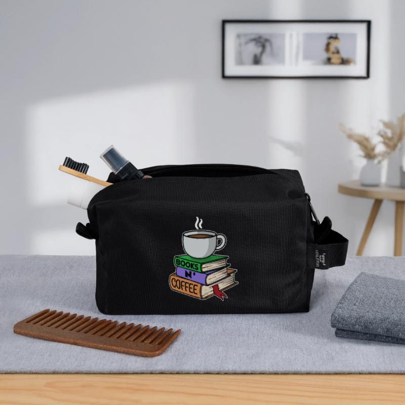 Coffee Drinker Milk Coffee Coffee Drinking Statement Recycled Toiletry Zip Bag
