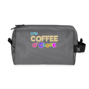 Cool Coffee Caffeine Statement Coffee Lovers - Recycled Toiletry Zip Bag - anthracite - Front