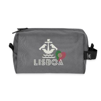 Lisbonne Portugal, belle ville est ma ville natale - Trousse de toilette en tissu recyclé - anthracite - Devant
