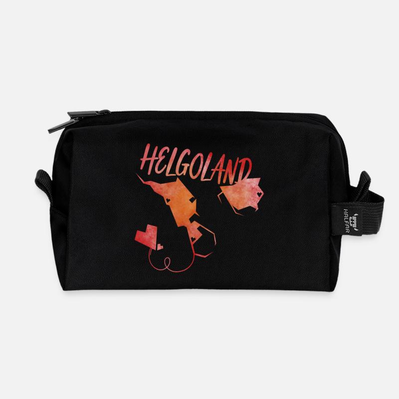 Helgoland - Recycelte Kulturtasche - Schwarz