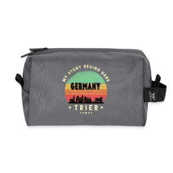 Trier Skyline Design - Recycelte Kulturtasche - Anthrazit - Vorne