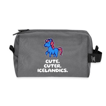 Islandpferde Pony Pferdefan Islandponys Statement - Recycelte Kulturtasche - Anthrazit - Vorne