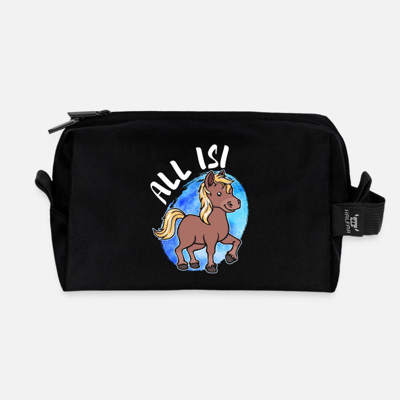 Islandponys Pony Statement Islandpferde Pferdenarr - Recycelte Kulturtasche - Schwarz