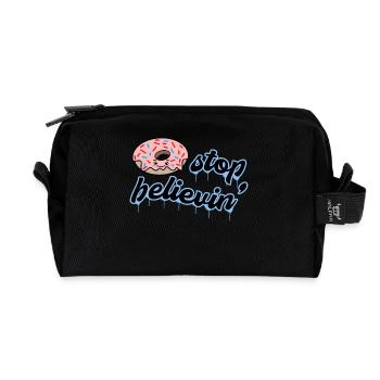 Süßigkeiten Lecker Donut Nachspeise Statement - Recycelte Kulturtasche - Schwarz - Vorne