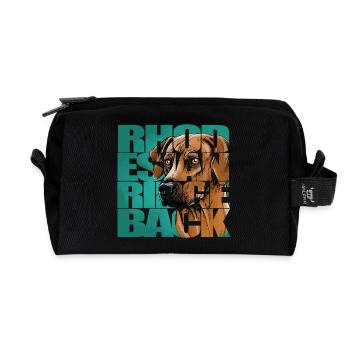 Rhodesian Ridgeback - Trousse de toilette en tissu recyclé - noir - Devant