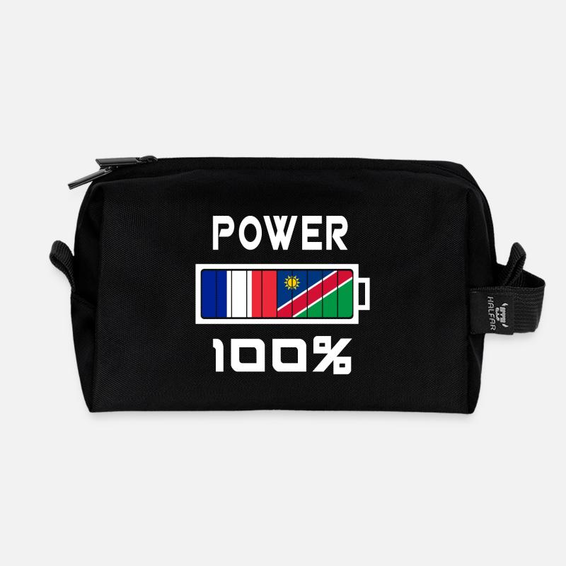 Namibia und Frankreich sind an der Macht - Recycelte Kulturtasche - Schwarz
