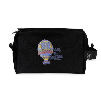 Dare To Dream - Recycelte Kulturtasche - Schwarz - Vorne