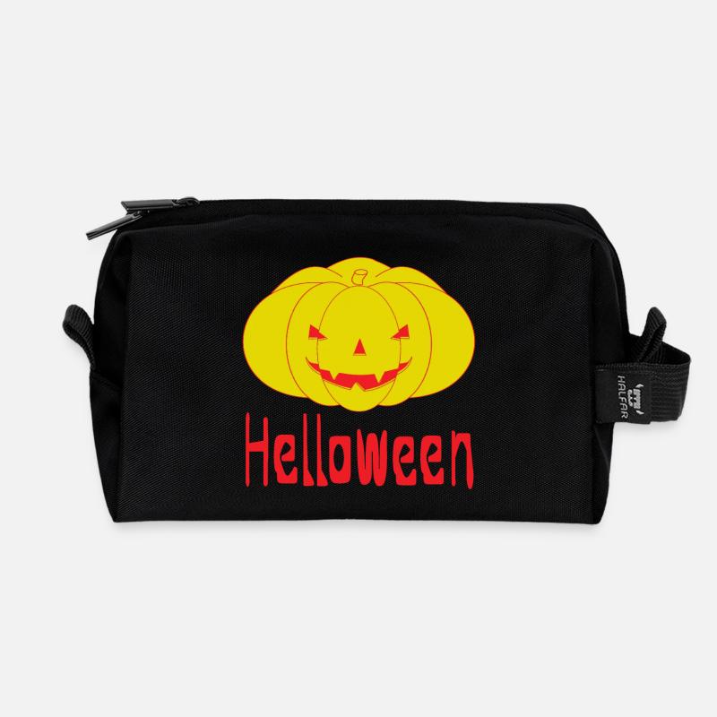 Das Helloween - Recycelte Kulturtasche - Schwarz