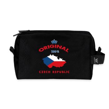 Tschechien Original 100% Flaggen Design - Recycelte Kulturtasche - Schwarz - Vorne