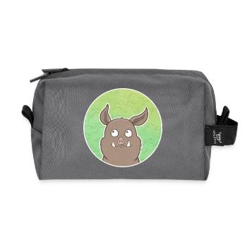 Wild boar - Recycled Toiletry Zip Bag - anthracite - Front