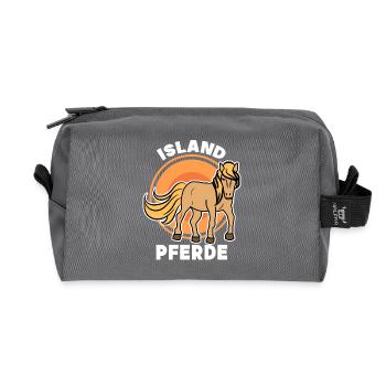 Islandpferde Spruch Pferdefan Pferde Pferdeliebe - Recycelte Kulturtasche - Anthrazit - Vorne