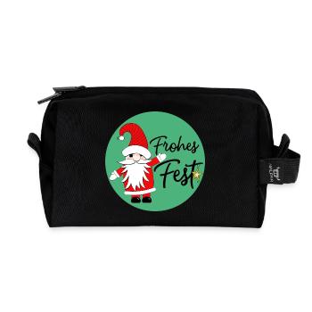 Frohes Fest - Recycelte Kulturtasche - Schwarz - Vorne
