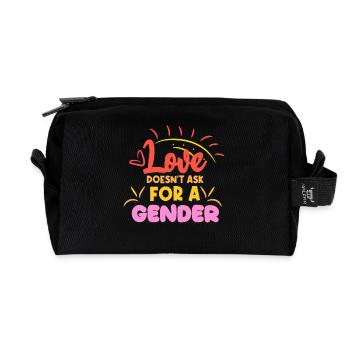 Déclaration LGBT Partenariat homosexuel - Trousse de toilette en tissu recyclé - noir - Devant