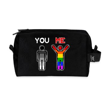Partenariat homosexuel Relation LGBT - Trousse de toilette en tissu recyclé - noir - Devant