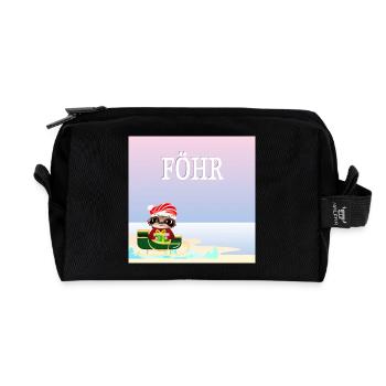 WEIHNACHTEN AUF FÖHR - FAULTIER WEIHNACHTSMANN - Recycelte Kulturtasche - Schwarz - Vorne