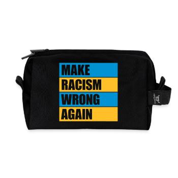 Rendre le racisme répréhensible - Trousse de toilette en tissu recyclé - noir - Devant