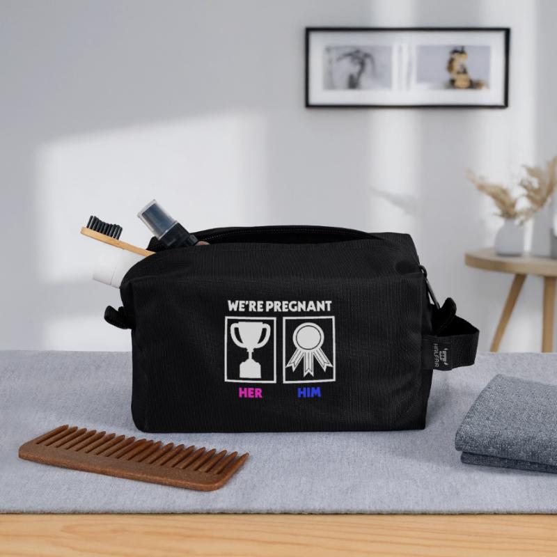 Déclaration de grossesse du parent Enceinte Trousse de toilette en tissu recyclé