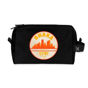 Dhaka Skyline Vintage Seal - Recycelte Kulturtasche - Schwarz - Vorne