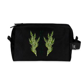PLANTES DE ROMARIN - JARDIN - ÉPICES DE CUISSON - HERBES - Trousse de toilette en tissu recyclé - noir - Devant