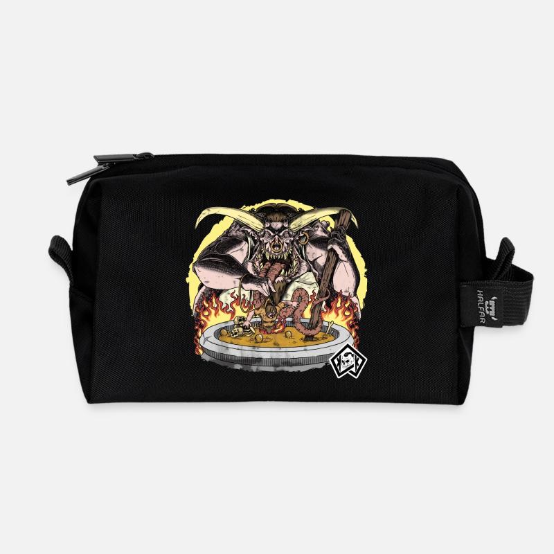 Cook, cook, chef, soup pot, hell - Recycled Toiletry Zip Bag - black