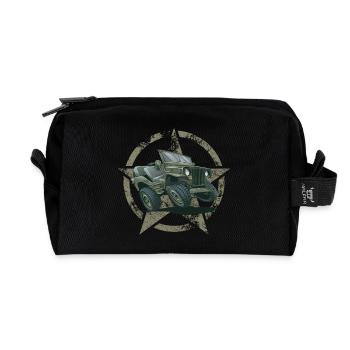 Willys MB Offroader 4x4 STAR Oldtimer Us Army - Trousse de toilette en tissu recyclé - noir - Devant