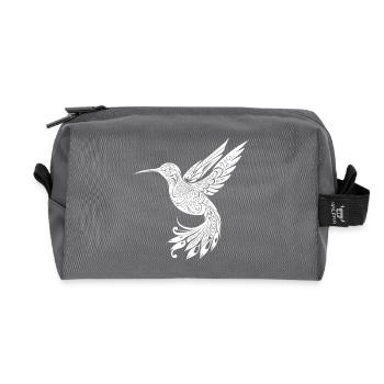 Exotischer schwebender Kolibri tribal Schwingen - Recycelte Kulturtasche - Anthrazit - Vorne