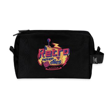 Retro stirbt nie - Recycelte Kulturtasche - Schwarz - Vorne
