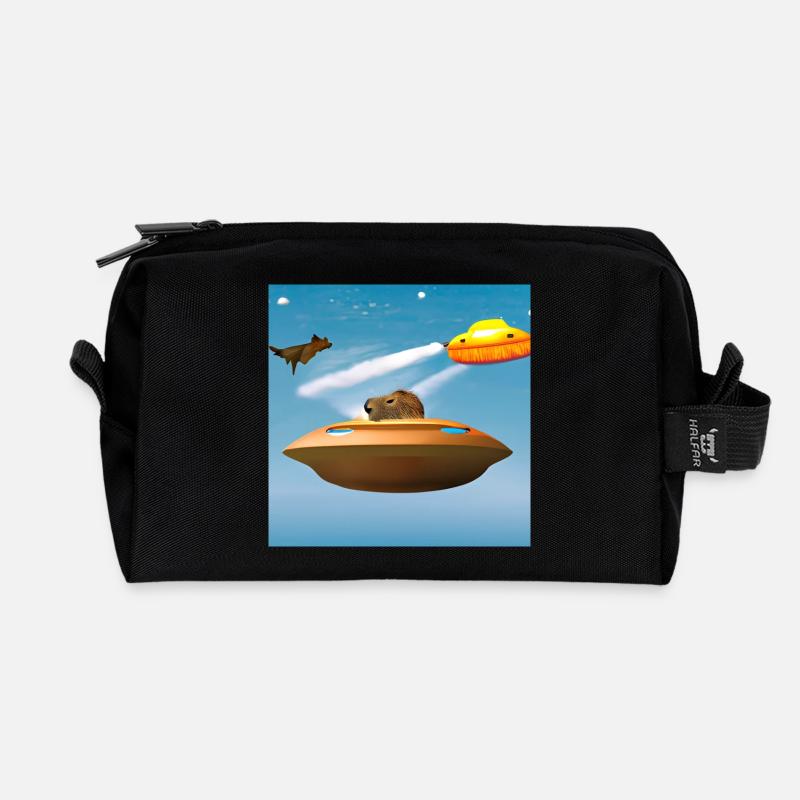 UFO-Kappen - Recycelte Kulturtasche - Schwarz