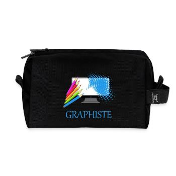 Grafiker - Recycelte Kulturtasche - Schwarz - Vorne