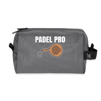 Sportart Spruch Spieler Padel Schläger Padelspiel - Recycelte Kulturtasche - Anthrazit - Vorne