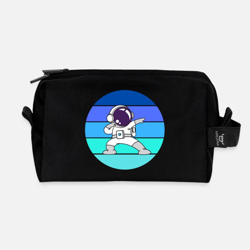 Astronaut, Raumfahrer, Rakete - Recycelte Kulturtasche - Schwarz