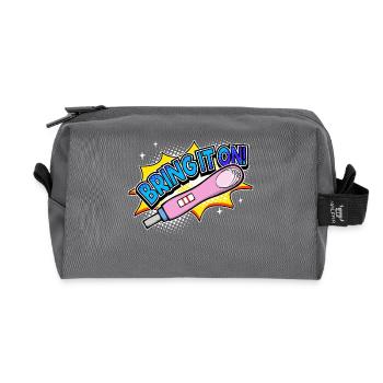 Mother Pregnant Pregnancy Statement Family - Recycled Toiletry Zip Bag - anthracite - Front