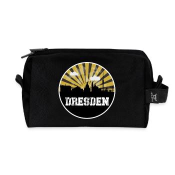 Dresden Skyline Home Game - Recycled Toiletry Zip Bag - black - Front
