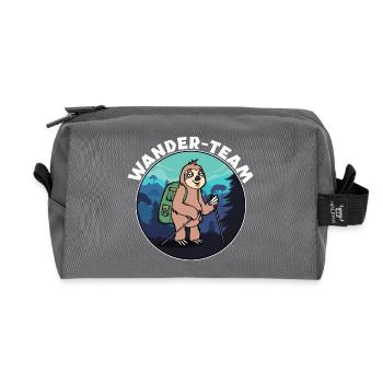 Wanderer Gipfelkreuz Wandern Statement Wanderwege - Recycelte Kulturtasche - Anthrazit - Vorne