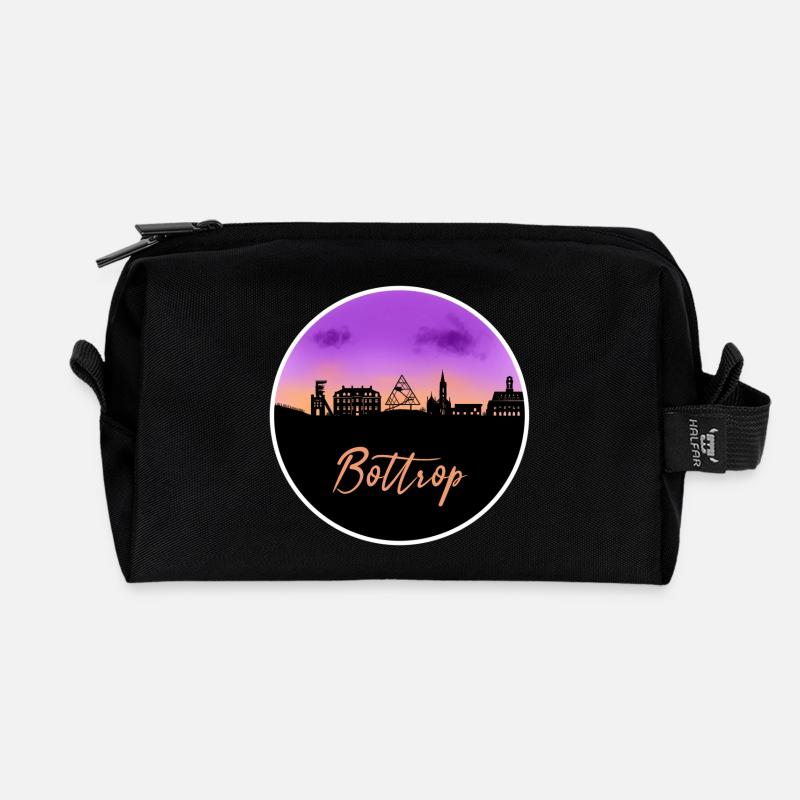 Bottrop Fine Skyline - Recycelte Kulturtasche - Schwarz