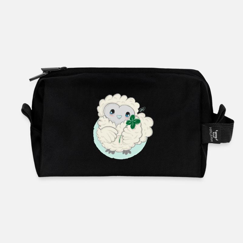 Lioba seidenhuhn, Glück - Recycelte Kulturtasche - Schwarz